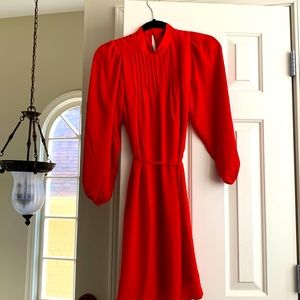 Adorable red tie waist polyester dress from Ann Taylor. PS - NWT